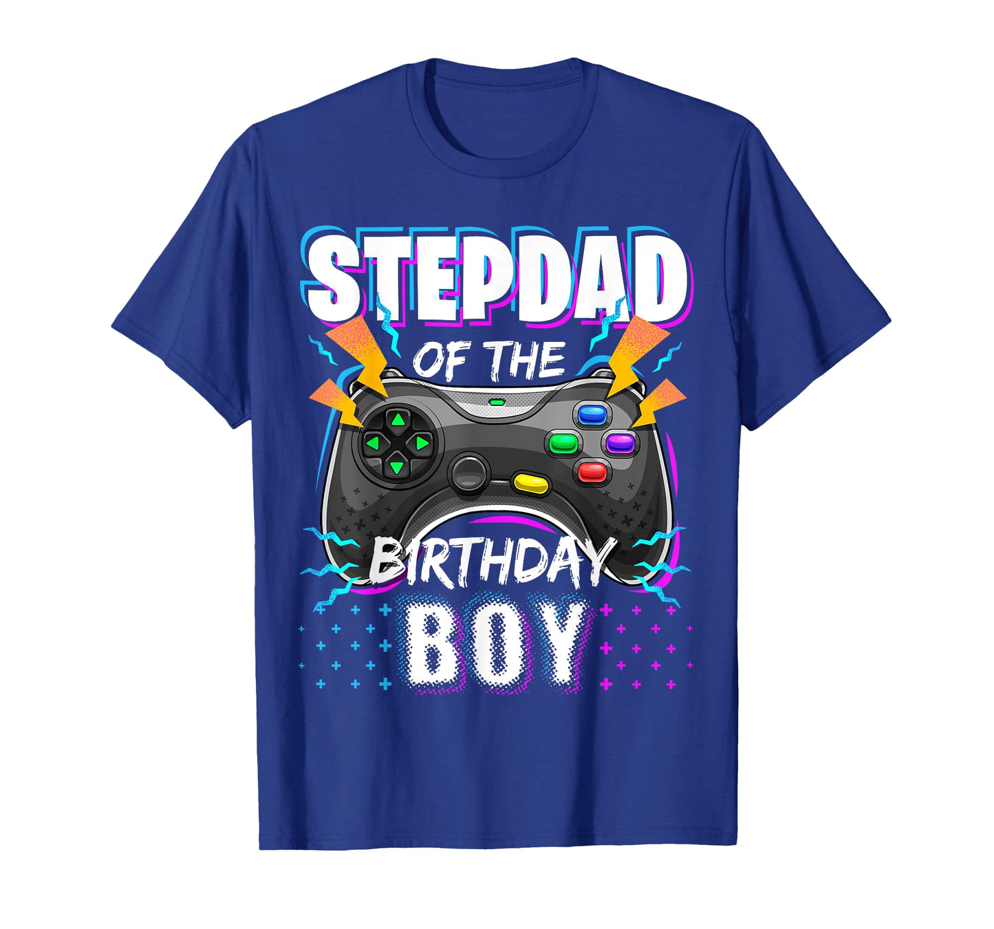 Stepdad of the Birthday Boy Matching Family Video Game Party T-Shirt