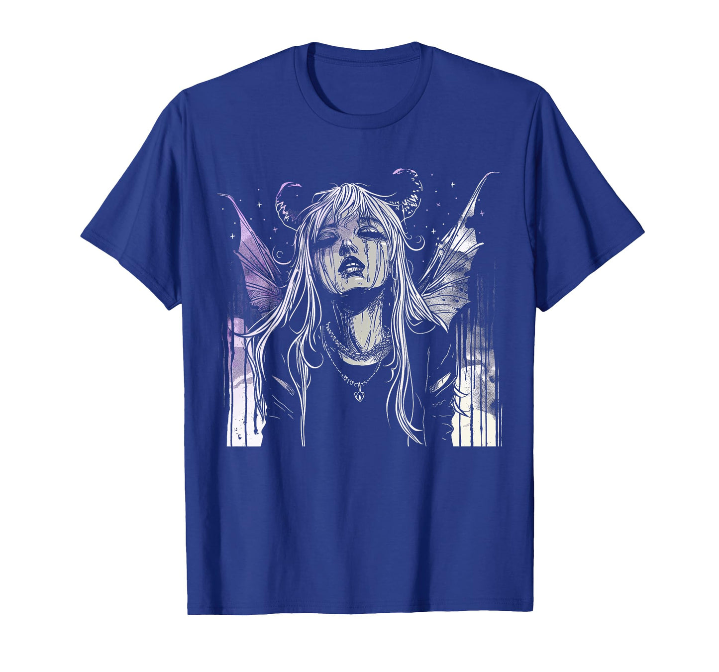 Goth Fairy Fairycore Horror Demon Girl Purple Alt Aesthetic T-Shirt