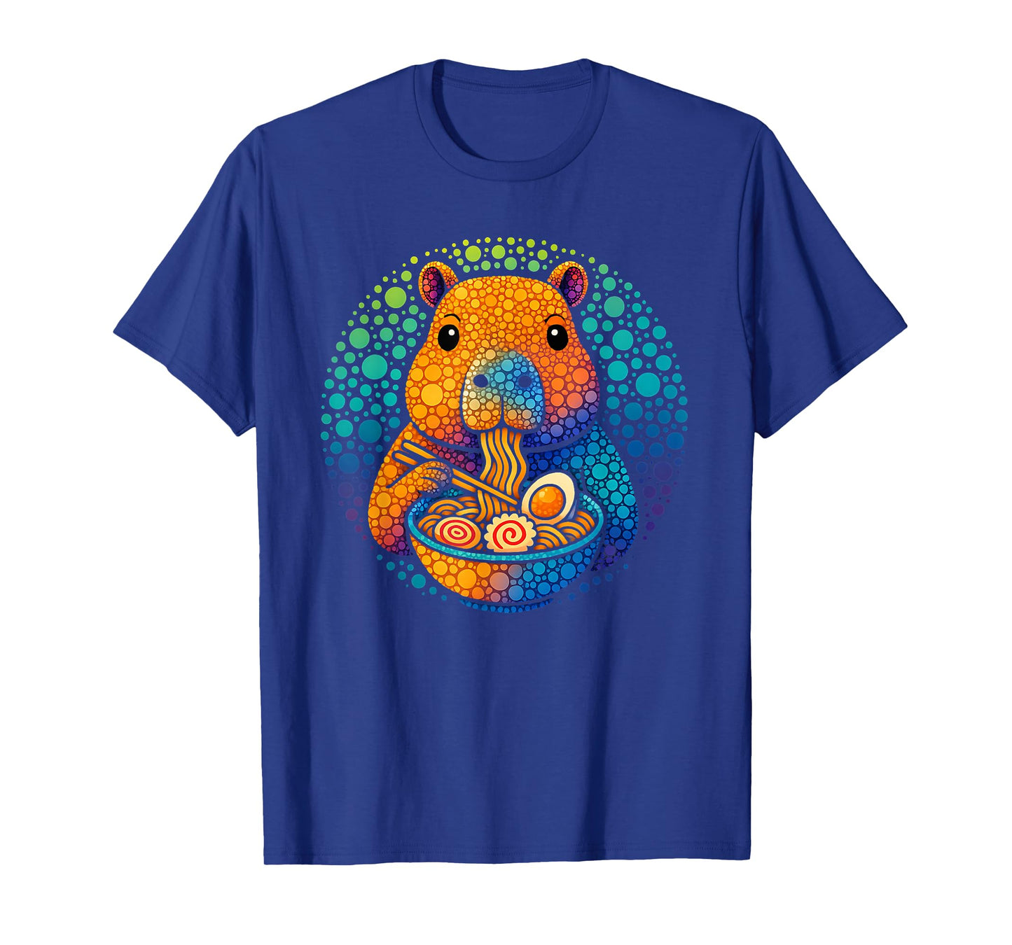 Capybara Polka Dot Ramen Graphic Kawaii Kids Capibara School T-Shirt