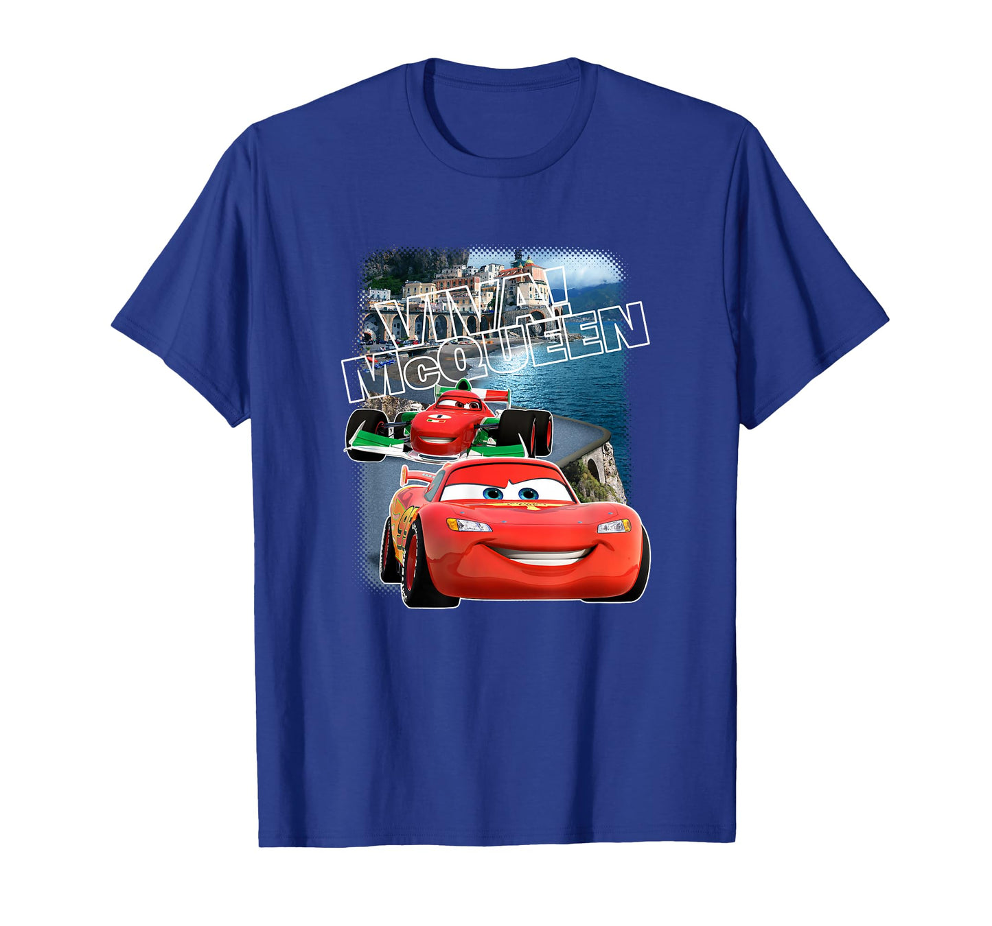 Disney Pixar Cars 2 Viva McQueen Italy Race Poster T-Shirt