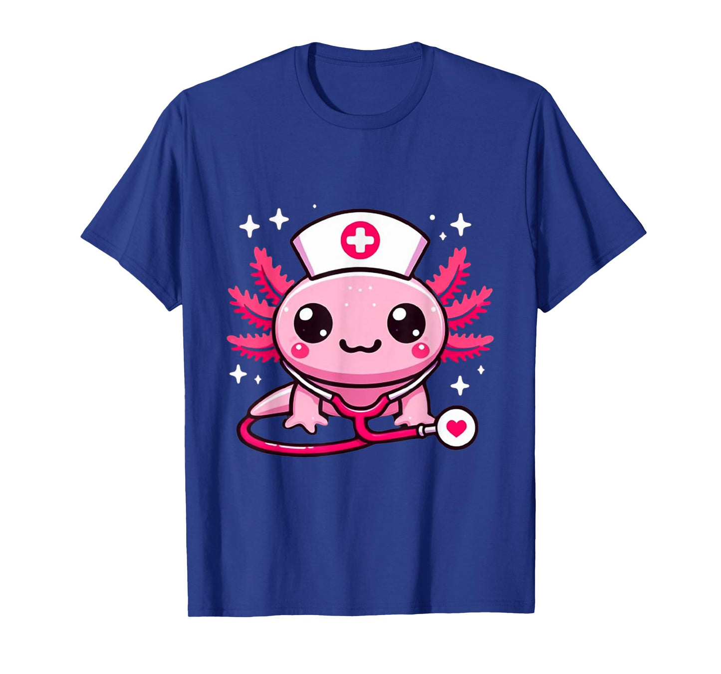Thanksgiving Scrub Tops Women Axolotls Nurse Holiday Nursing T-Shirt