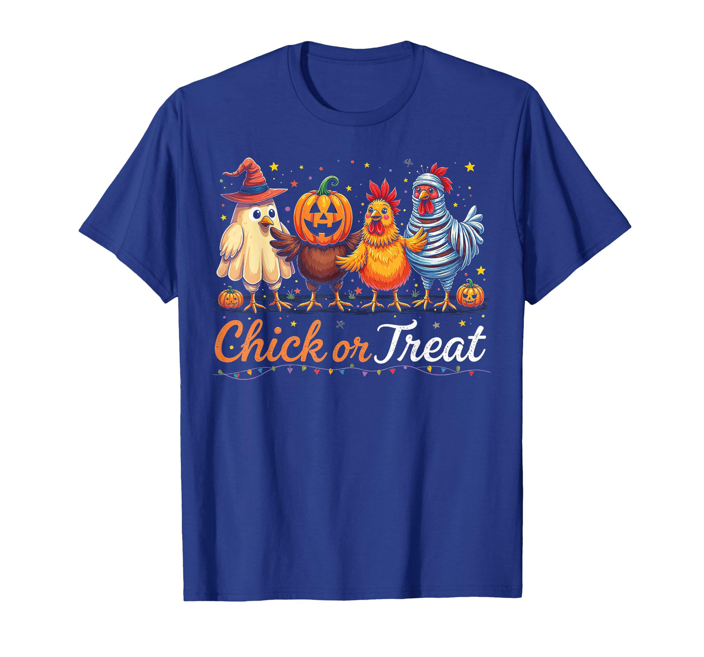 Funny Chick or Treat Halloween Witch Spooky Chicken Costume T-Shirt
