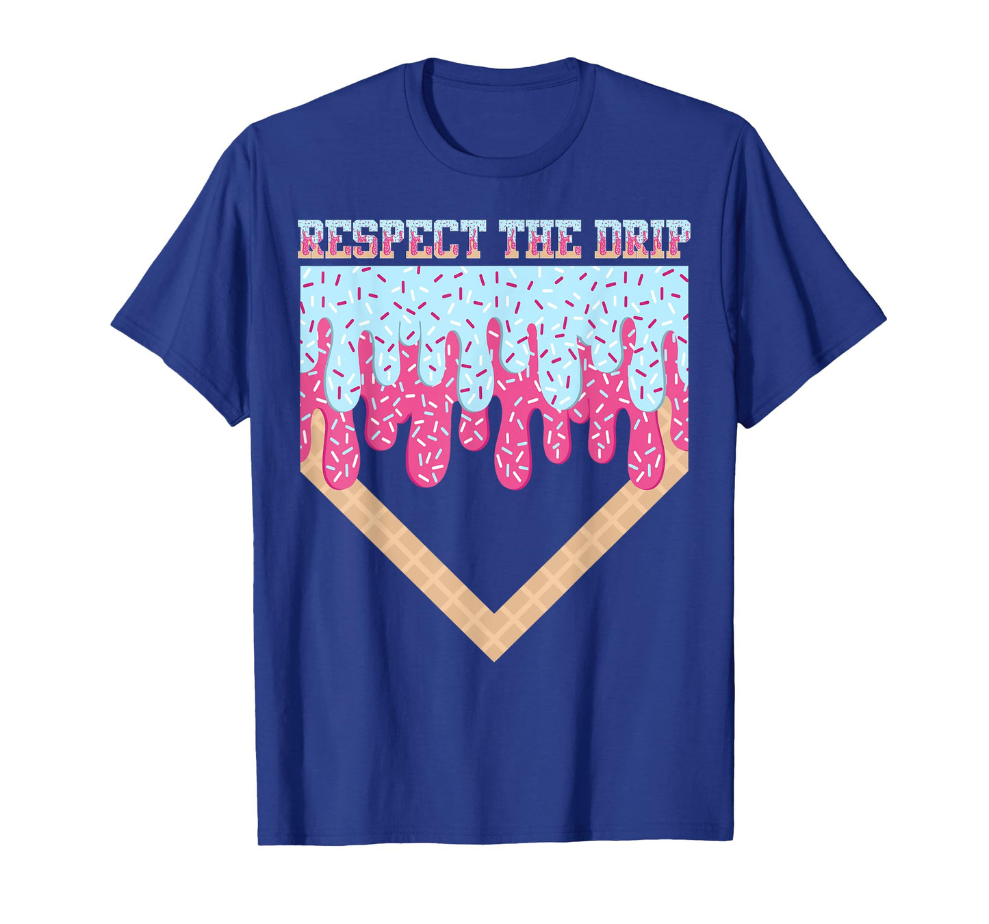 Baseball Drip Boys Home Plate Ice Cream sprinkles Sports Boy T-Shirt