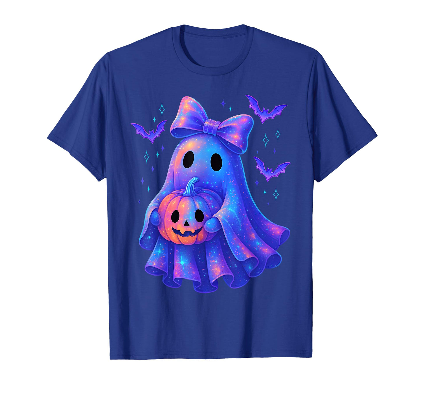 Cute Ghost Coquette Bow Halloween Spooky Season Girl Women T-Shirt