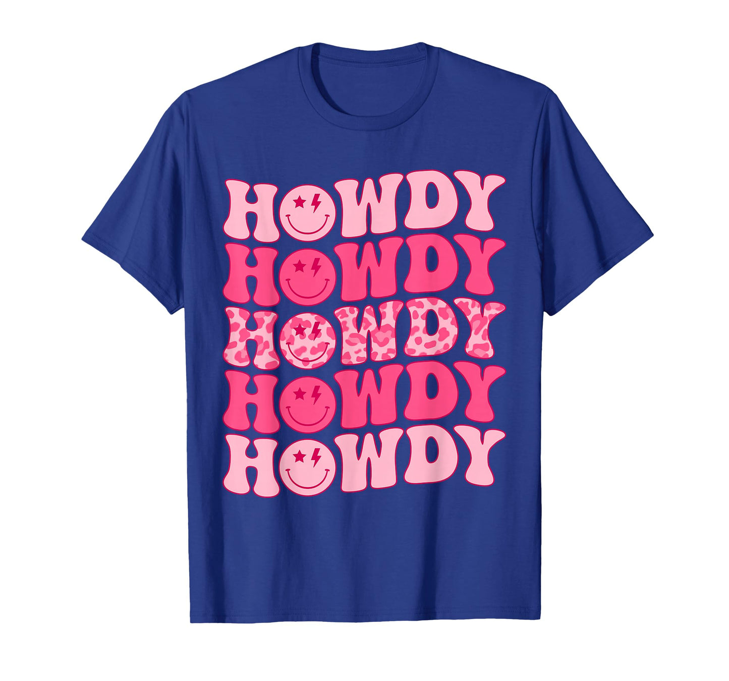 Groovy Howdy Western Girl Country Rodeo Pink Cowgirl Retro T-Shirt