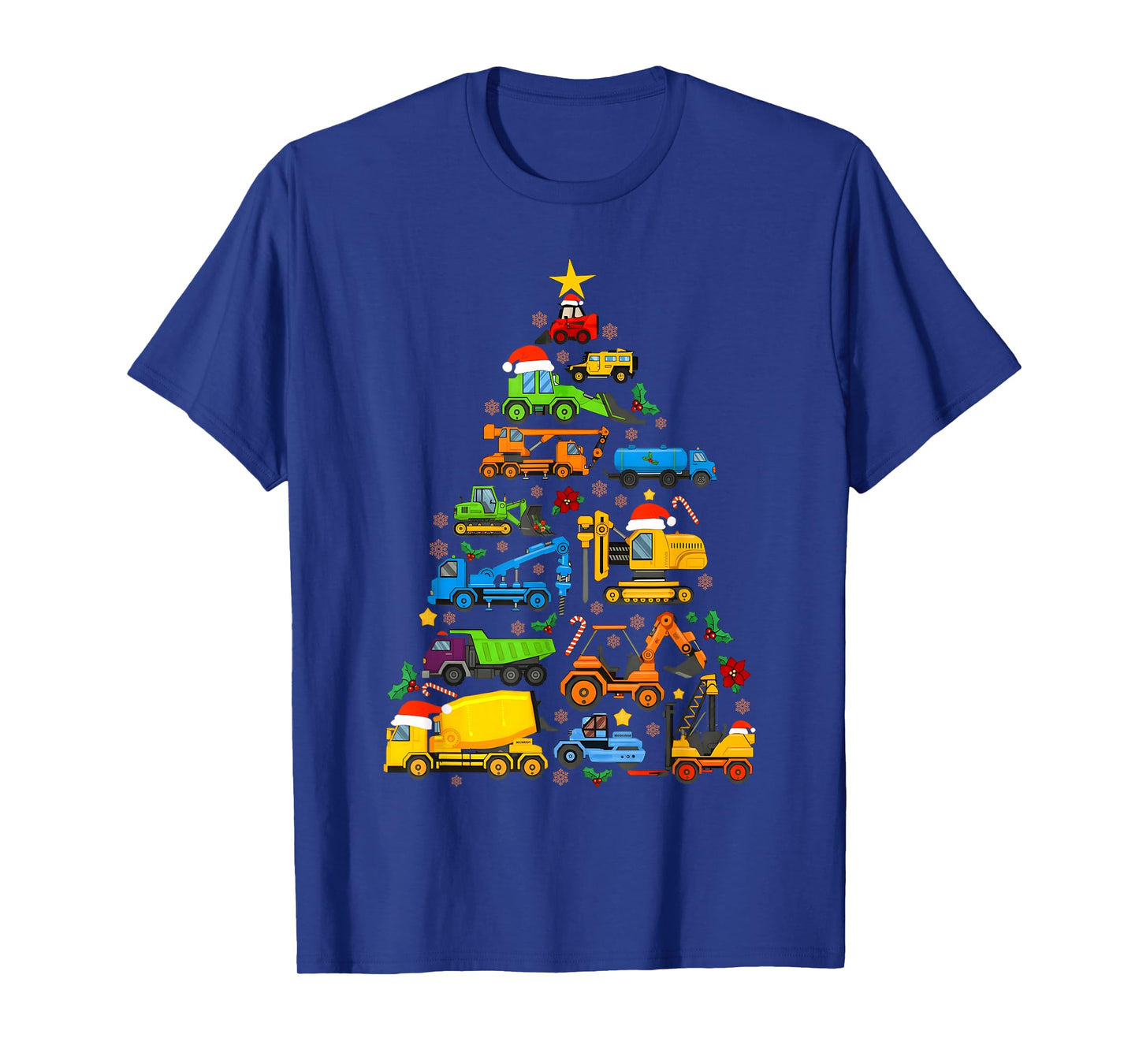 Construction Vehicles Truck Boys Toddler Christmas Tree T-Shirt