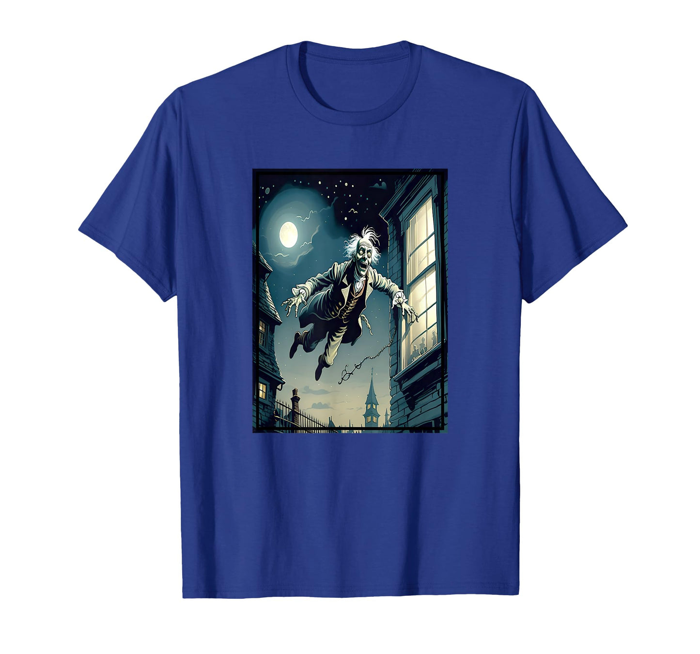 Jacob Marley The Ghost Flying Out The Window T-Shirt