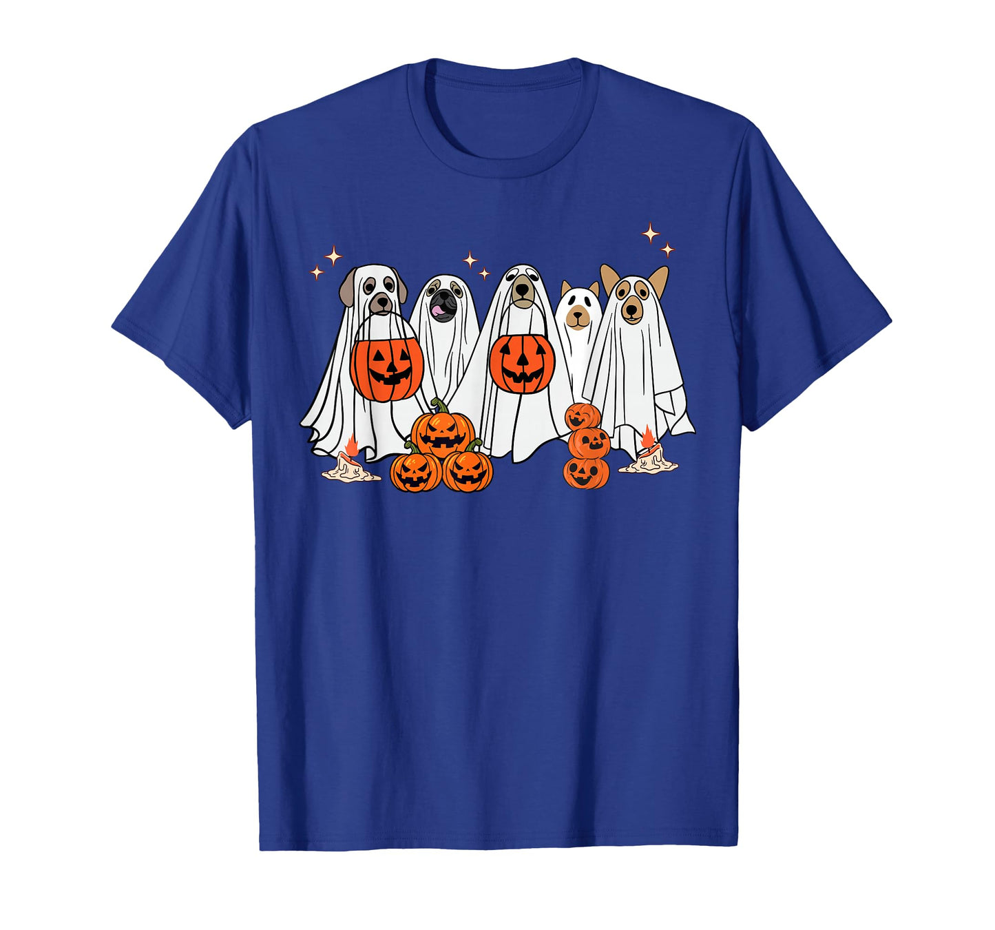 Dog Ghost Cute Dog Dressed As Ghost Funny Halloween Dog T-Shirt