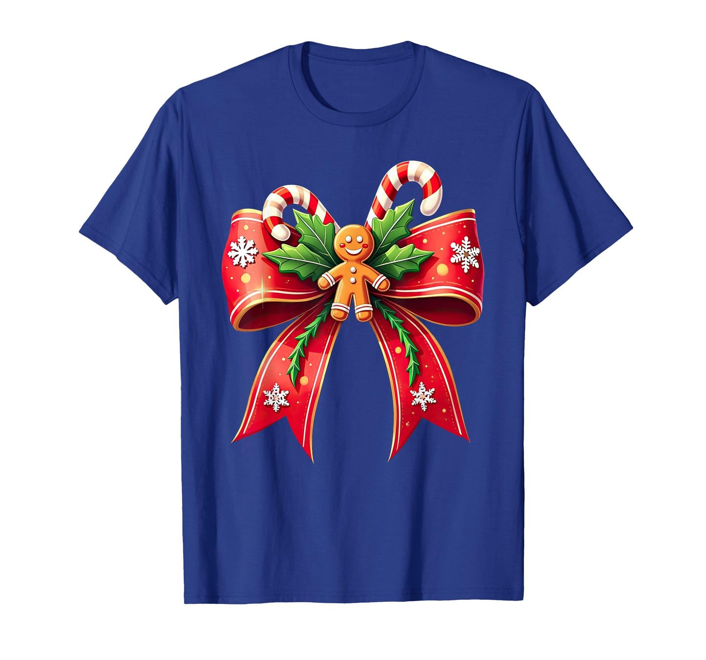 Xmas Candy Cane Bow Christmas T-Shirt