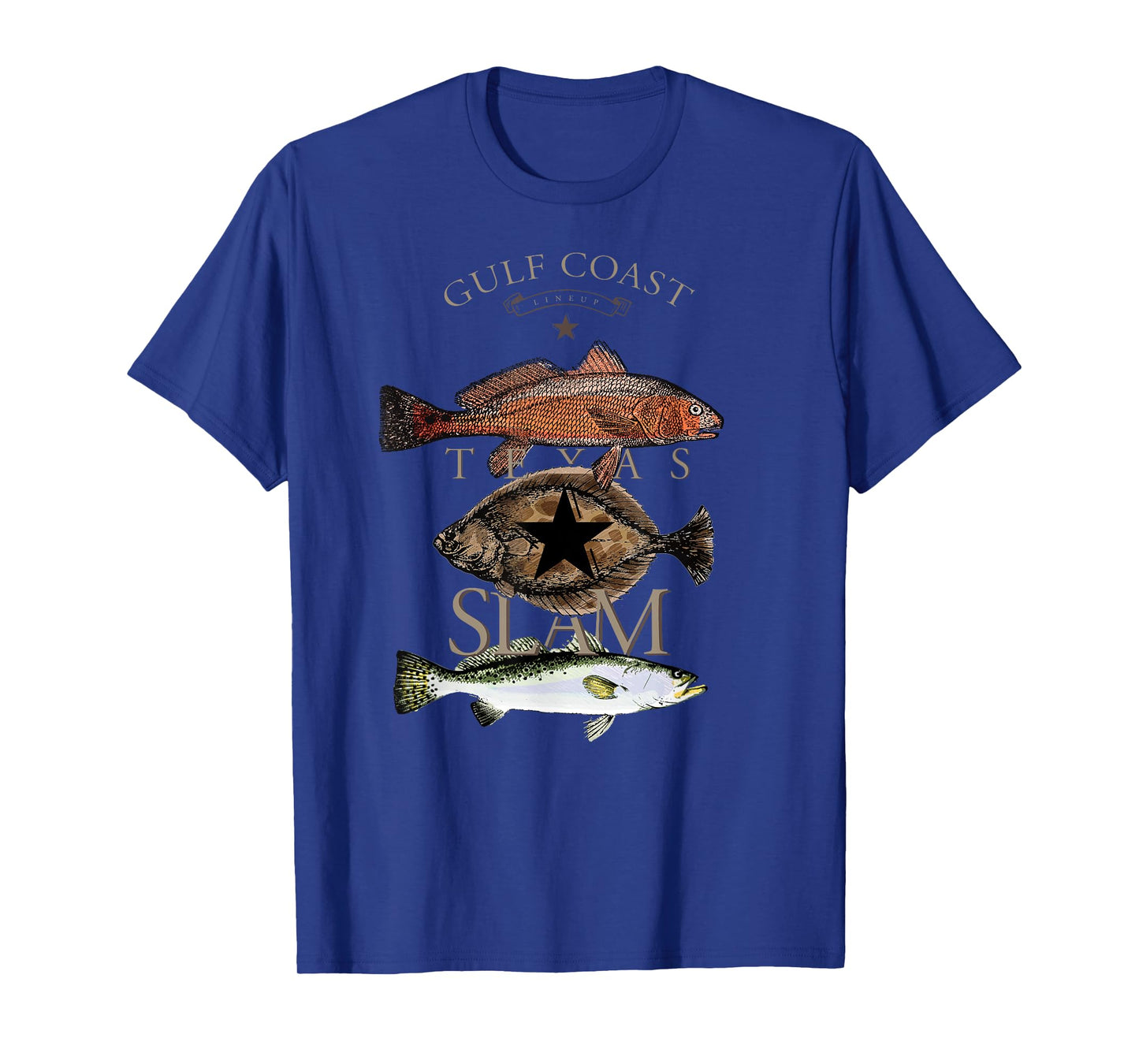 Texas Slam Fishing Red Drum Flounder Trout T-Shirt