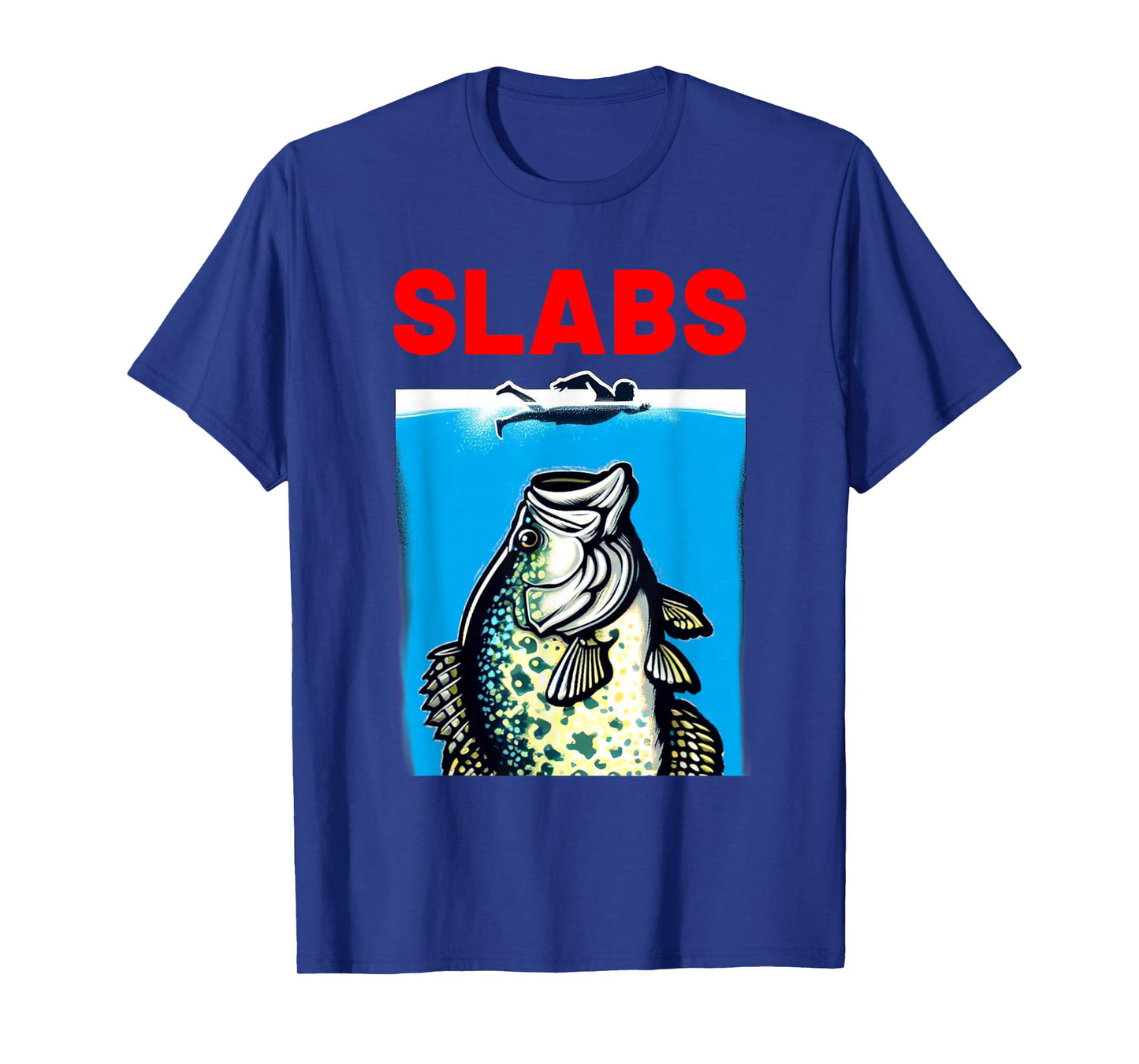 Funny Slab Famous Shark Movie Parody Slabs Crappie Fishing T-Shirt