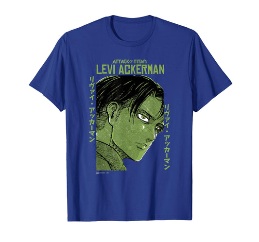 Attack on Titan Levi Ackerman Japanese Manga Face Portrait T-Shirt