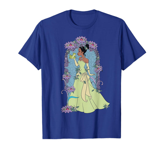 Disney The Princess And The Frog Tiana Profile Stained Glass T-Shirt
