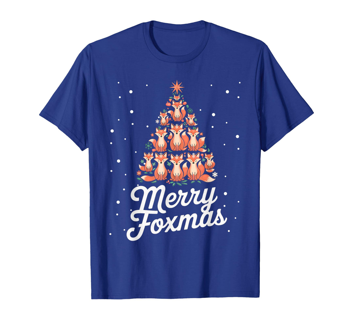 Fox Xmas Tree Foxes Christmas Tree Merry Foxmas T-Shirt