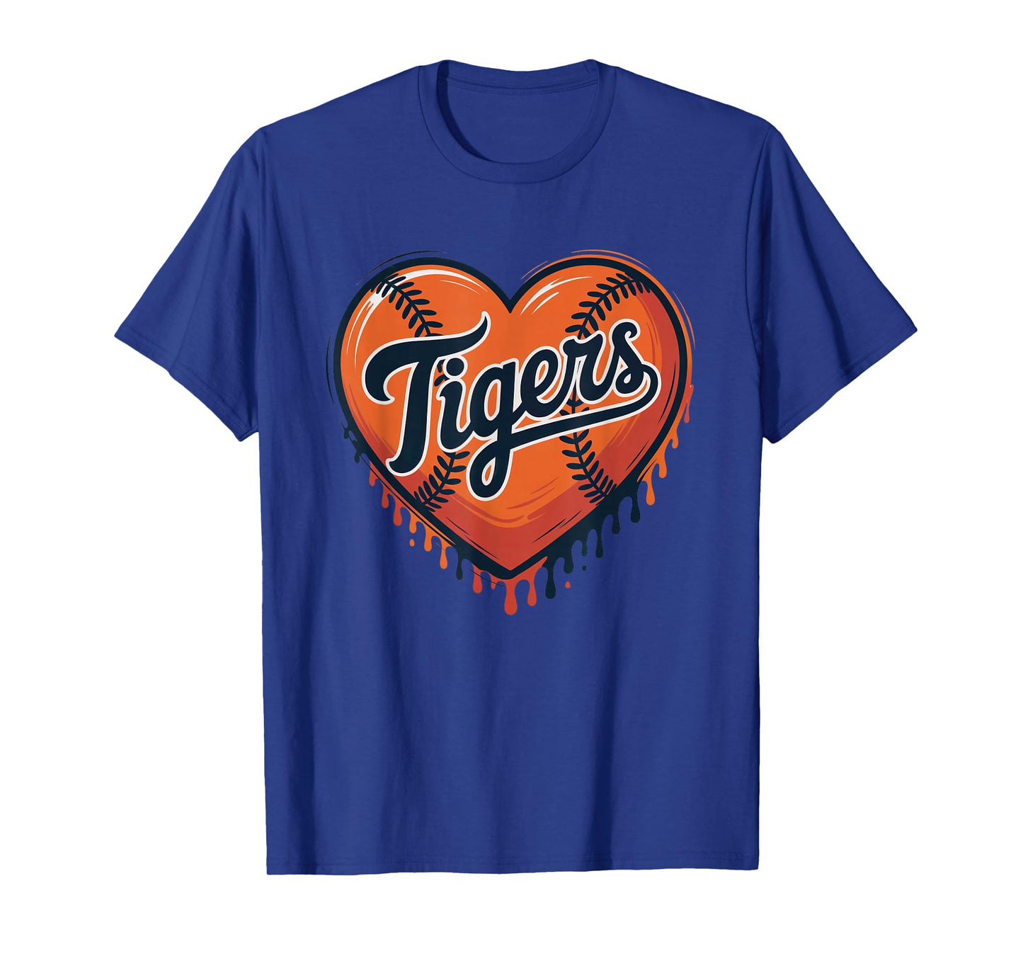 Tigers Baseball Heart Lovers Fan T-Shirt