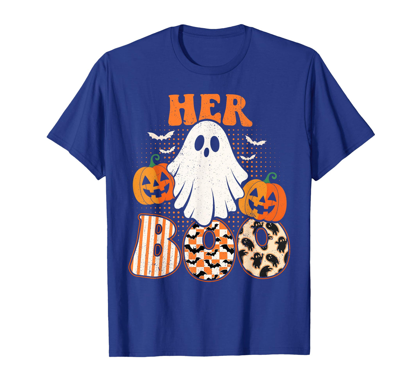 Her Boo & His Boo Funny Matching Halloween Couples Pajama T-Shirt