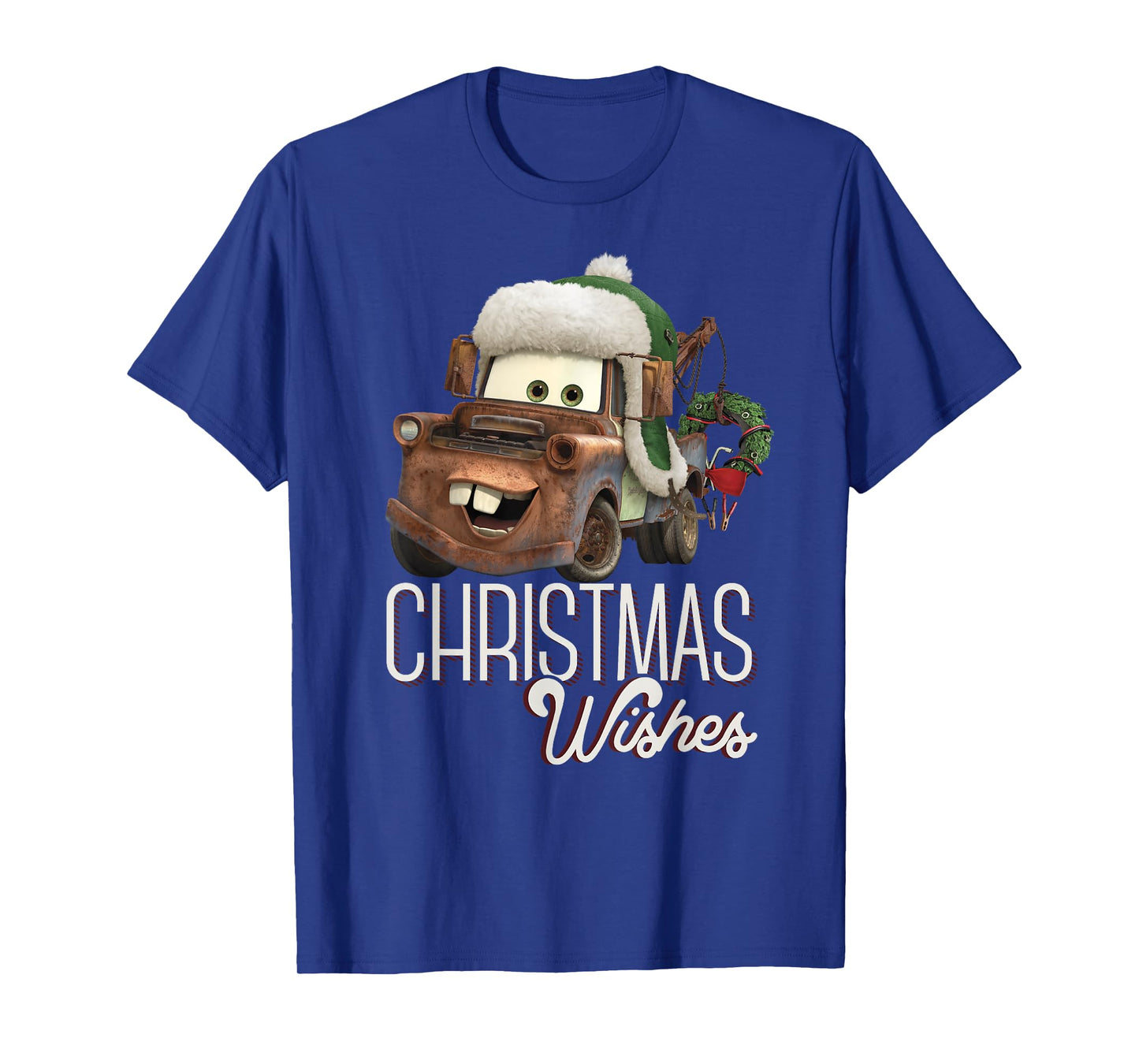 Disney Pixar Cars Tow Mater Christmas Wishes Portrait T-Shirt