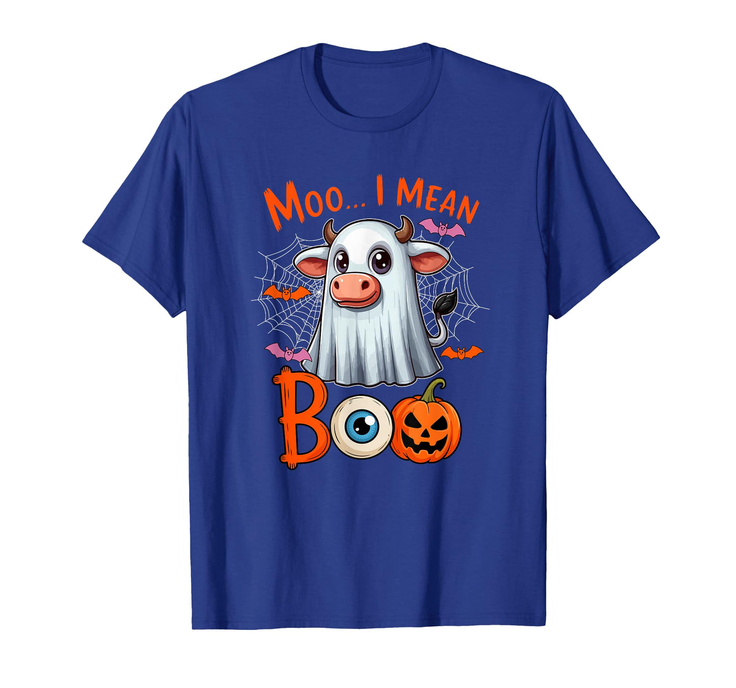 Moo... I Mean Boo Halloween Farmer Cow Cosplay Boo Ghost T-Shirt