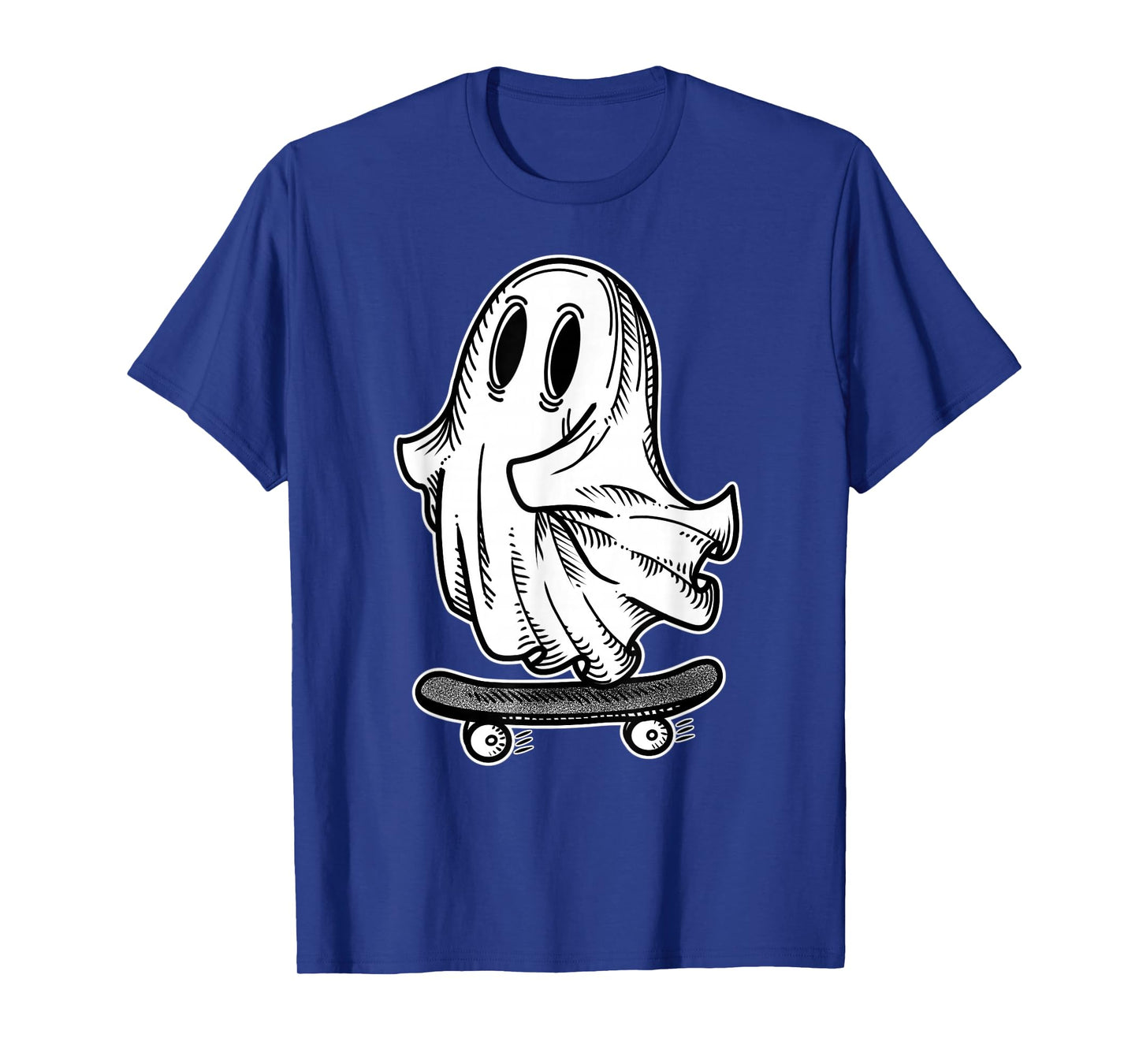 Ghost Skateboarder Blackwork T-Shirt