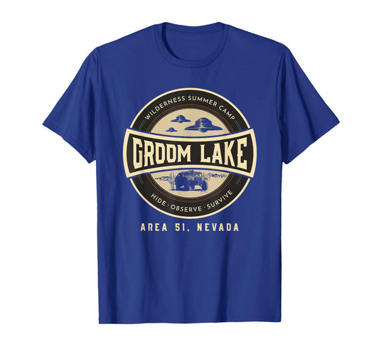 Groom Lake Summer Wilderness Camp - Funny Area 51 Alien UFO T-Shirt
