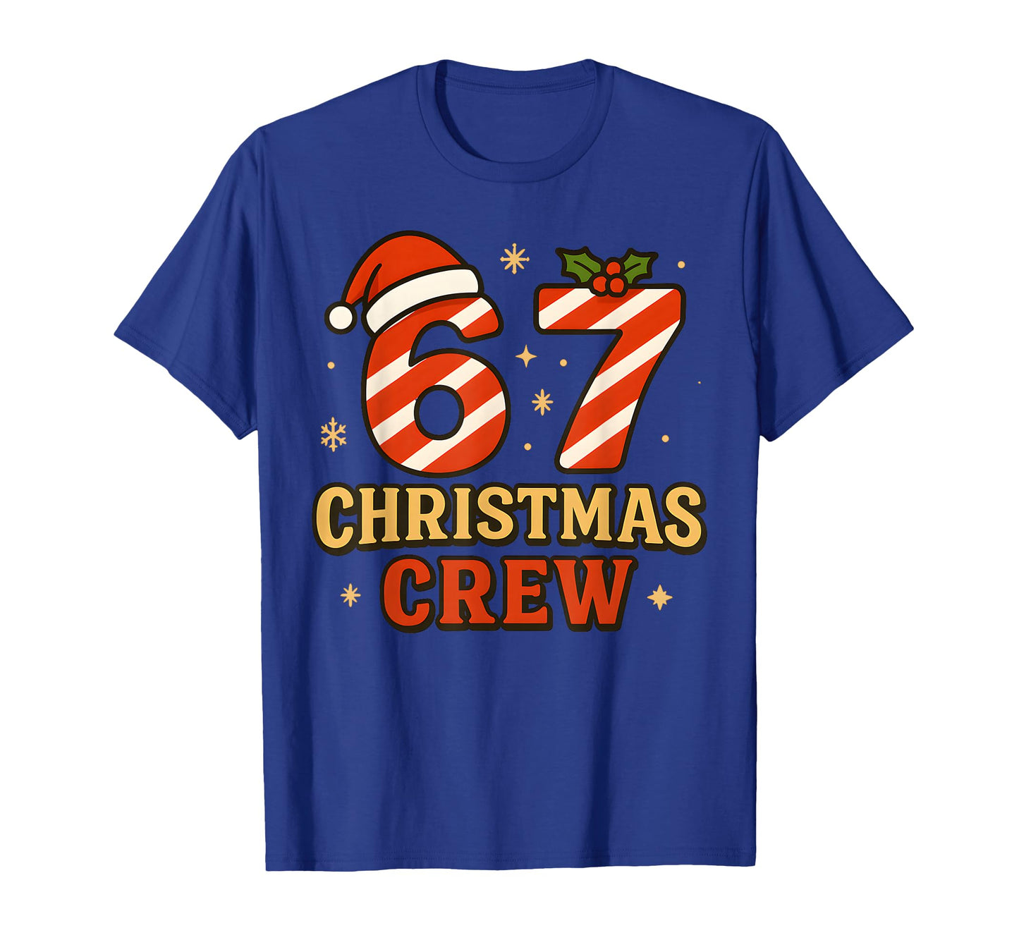67 Christmas Crew Matching Six Seven Meme Candy Cane Boys T-Shirt