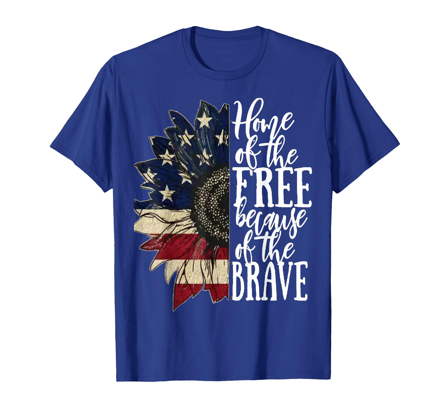 American Flag Patriot home of the free because of the brave T-Shirt