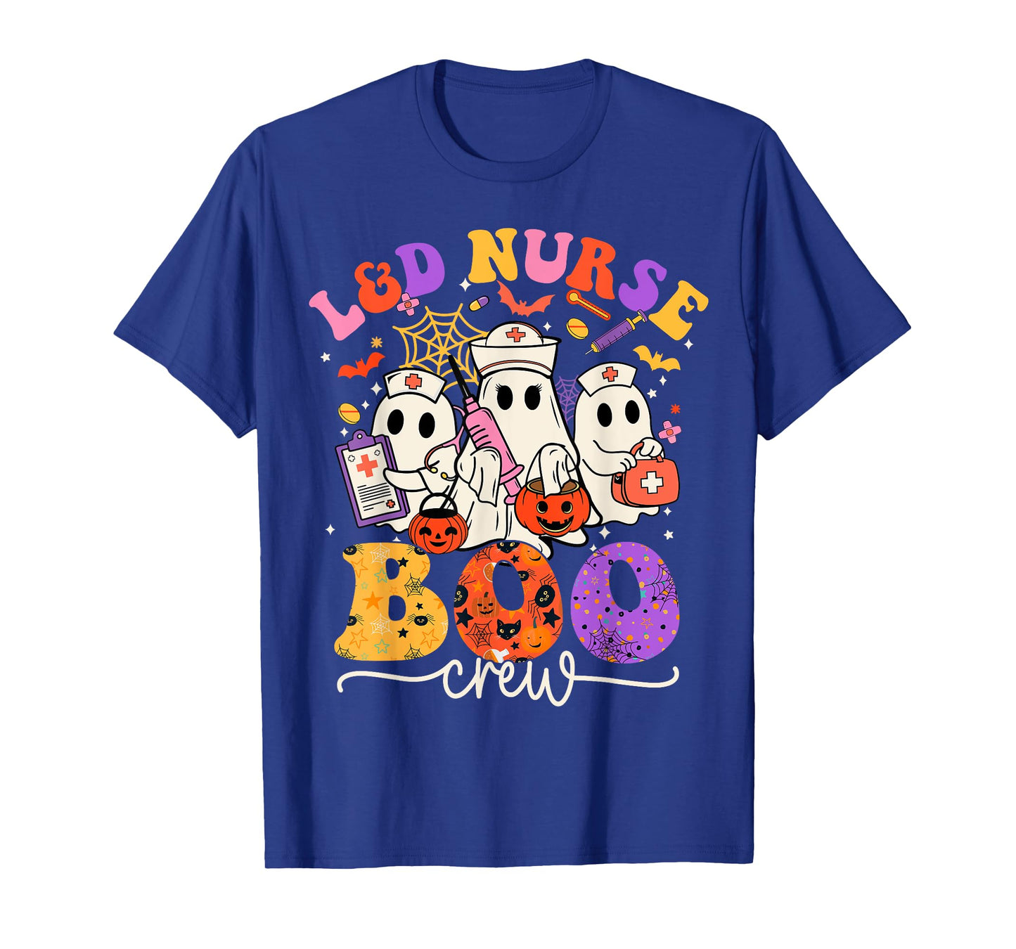 L&D Boo Crew Costume Funny Nurse Ghost Halloween T-Shirt