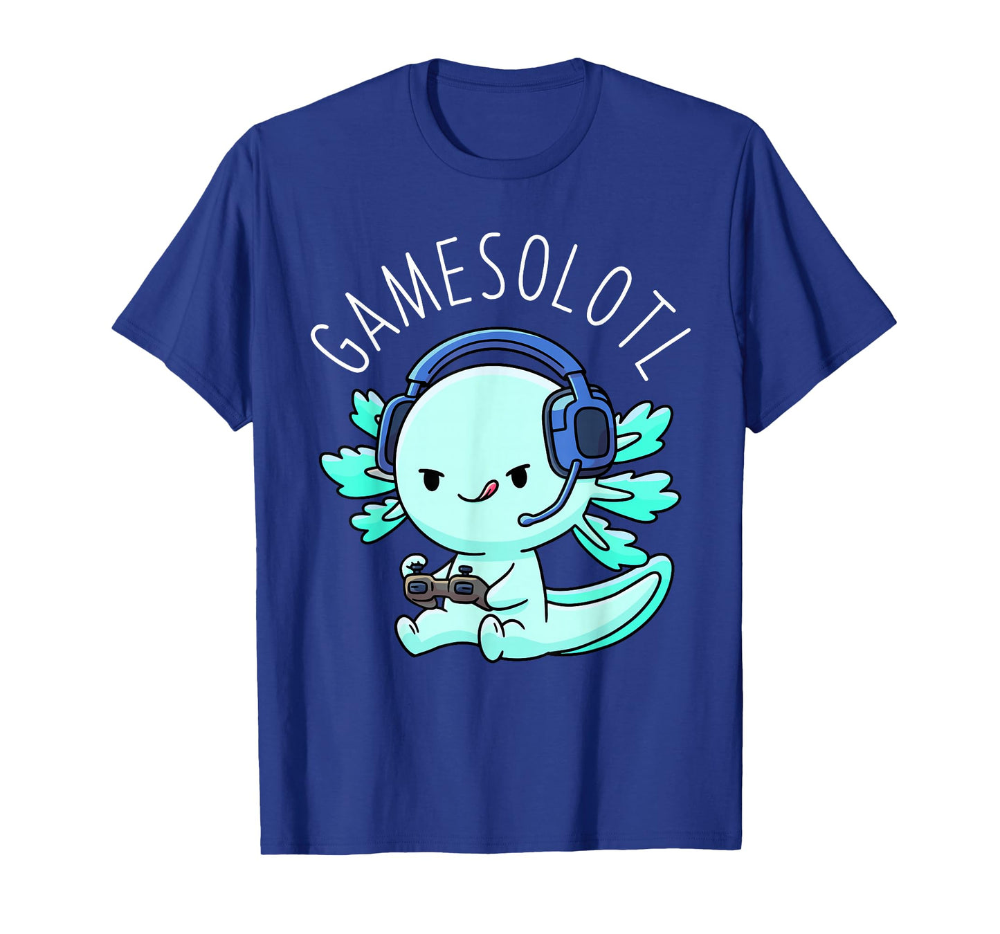 Otaku Lifestyle Threads Shirt Co. Gamesolotl Axolotl Gamer Anime Gifts Kawaii Boys Girls T-Shirt, Black