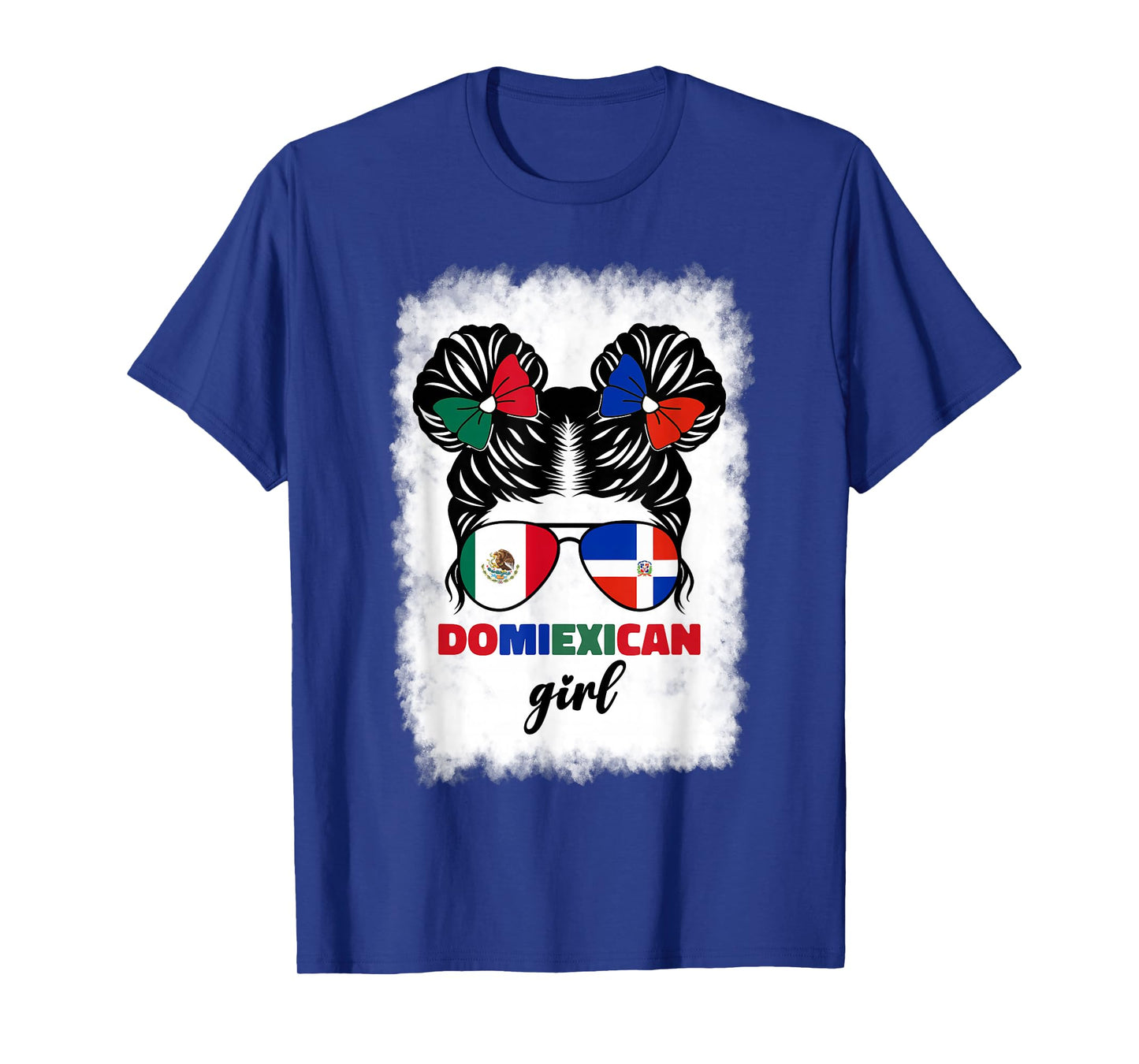 Half Mexican and Dominican Mexico Dominicana Flag Girl Kids T-Shirt
