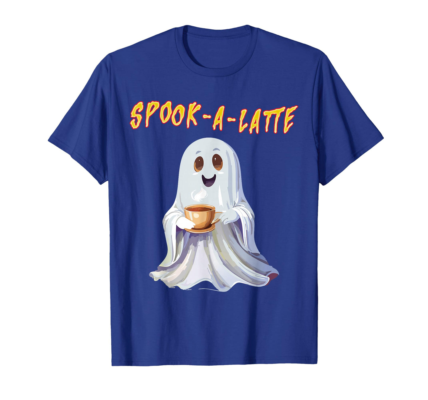 Funny Halloween Pumpkin Spice Ghost Latte Coffee Spooky T-Shirt