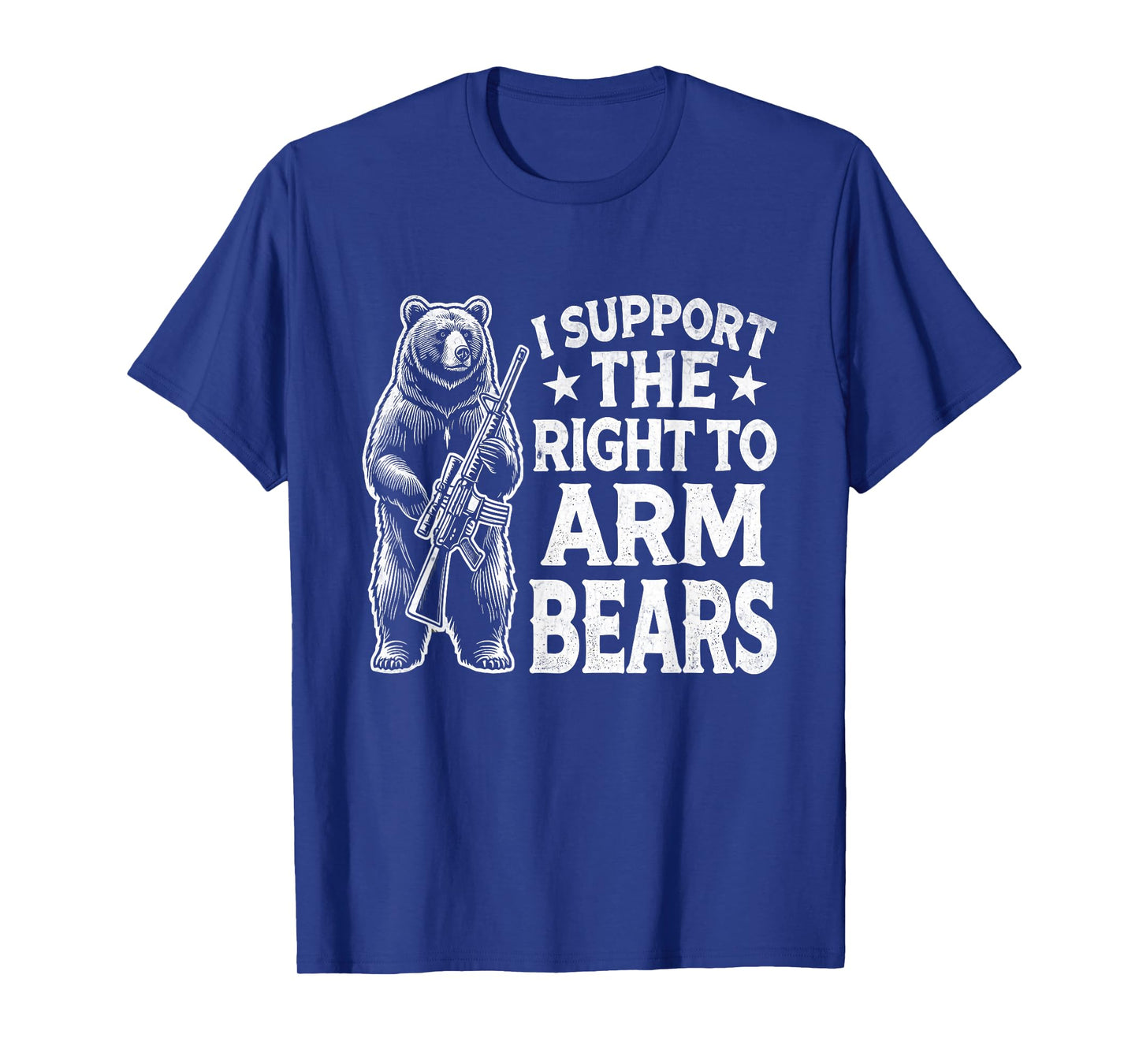 Funny Second Amendment I Support The Right to Arm Bears Men T-Shirt