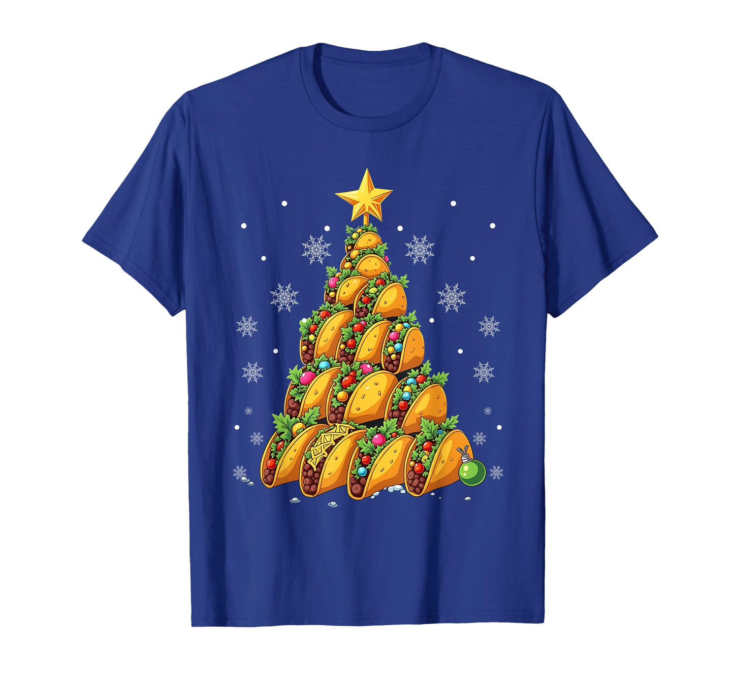 Taco Christmas Tree Xmas Mexican Food Men Women Kids T-Shirt
