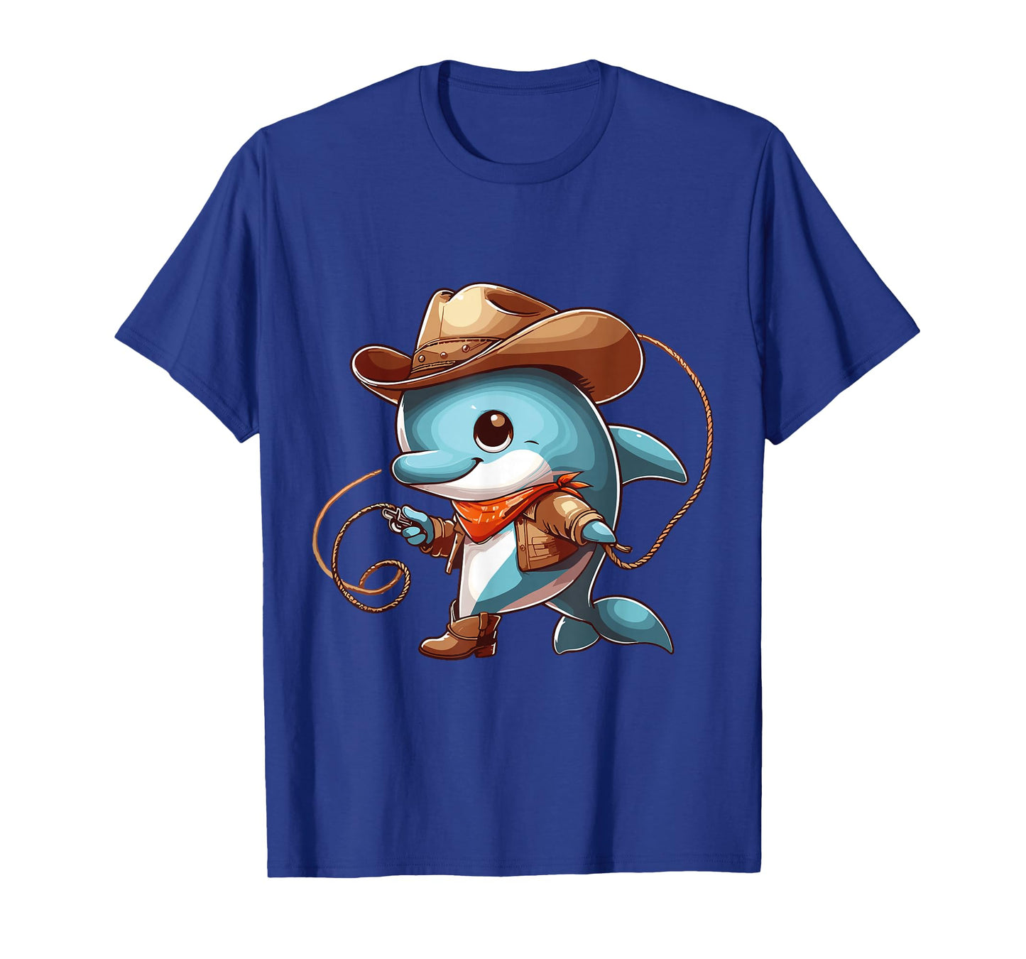Western Rodeo Cowboy Outfit Hat Dolphin Texas Animals T-Shirt