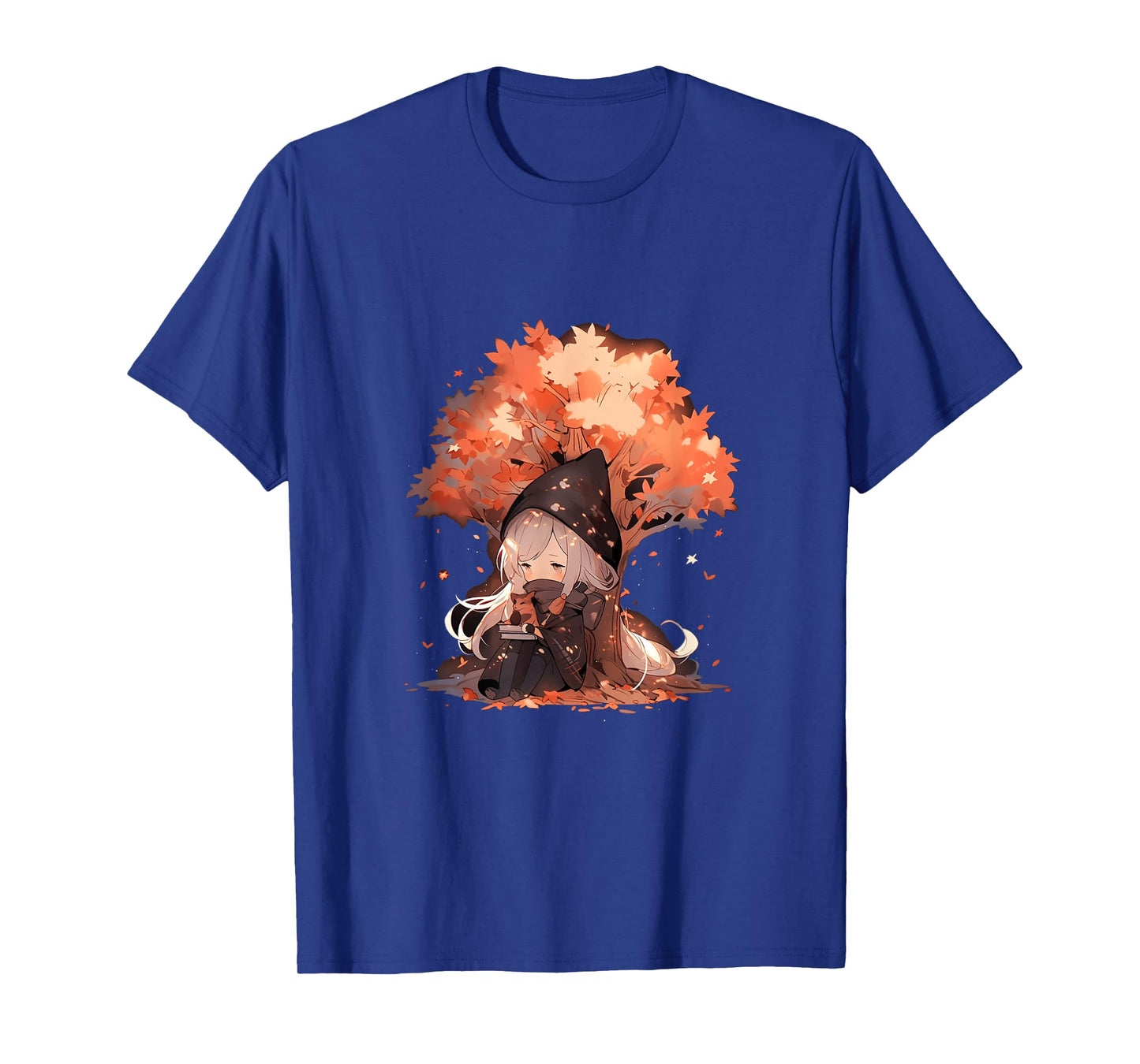 Chibi Girls Autumn Leaves Anime Kawaii Thanksgiving T-Shirt