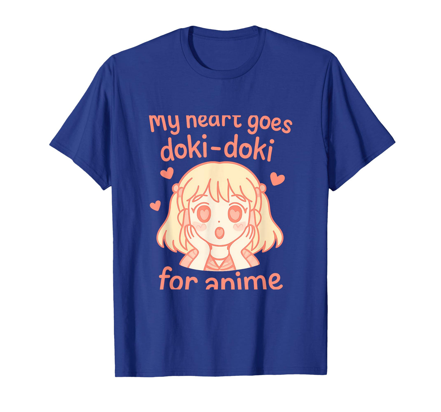 My Heart Goes Doki Doki Anime Girl Kawaii Design T-Shirt