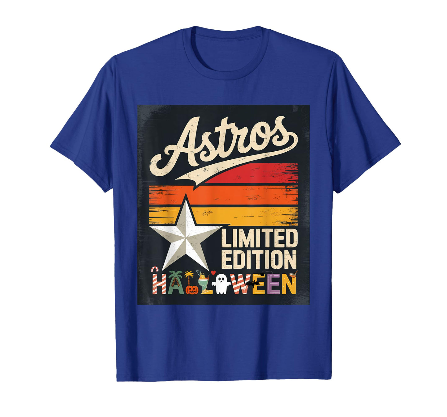 Astros Halloween Limited Edition Retro Sunset Star Spooky T-Shirt