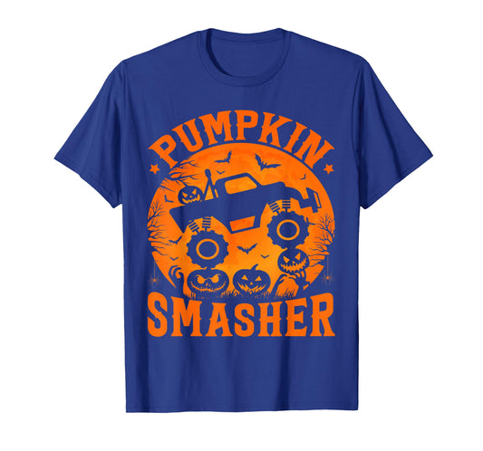 Pumpkin Smasher Halloween Kids Monster Truck Halloween Boy T-Shirt
