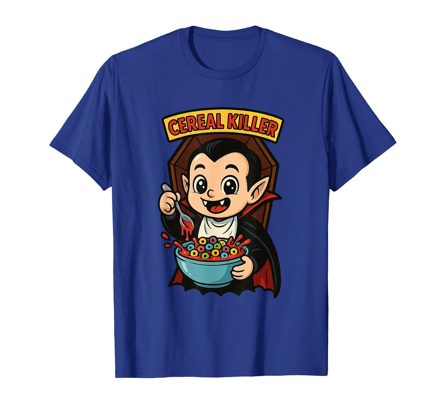 Cereal Killer Funny Vampire Pun Halloween Breakfast Horror T-Shirt