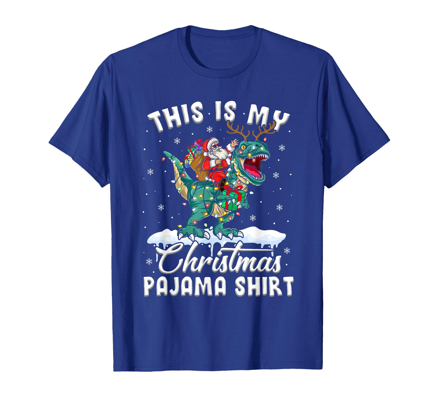 This Is My Christmas Pajama Shirt T-Rex Dinosaur Christmas T-Shirt