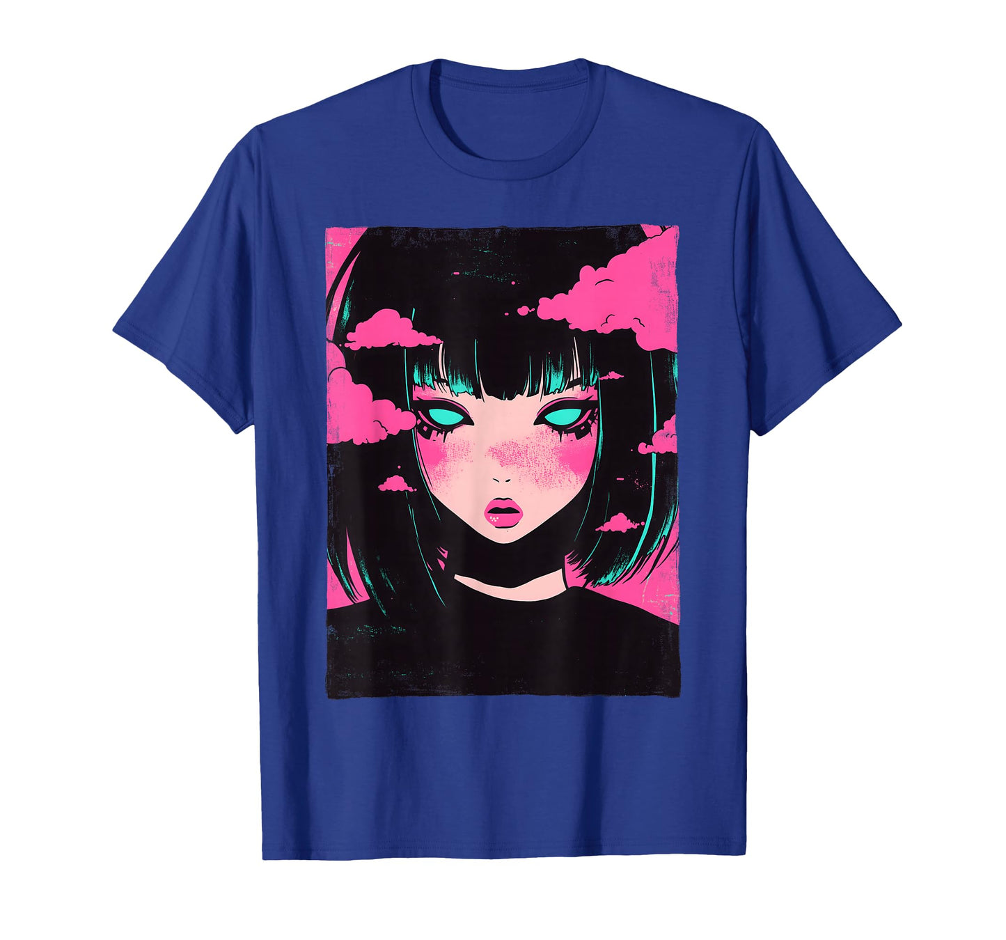 Distressed Anime Girl Vaporwave Pastel Goth E-Girl Grunge T-Shirt