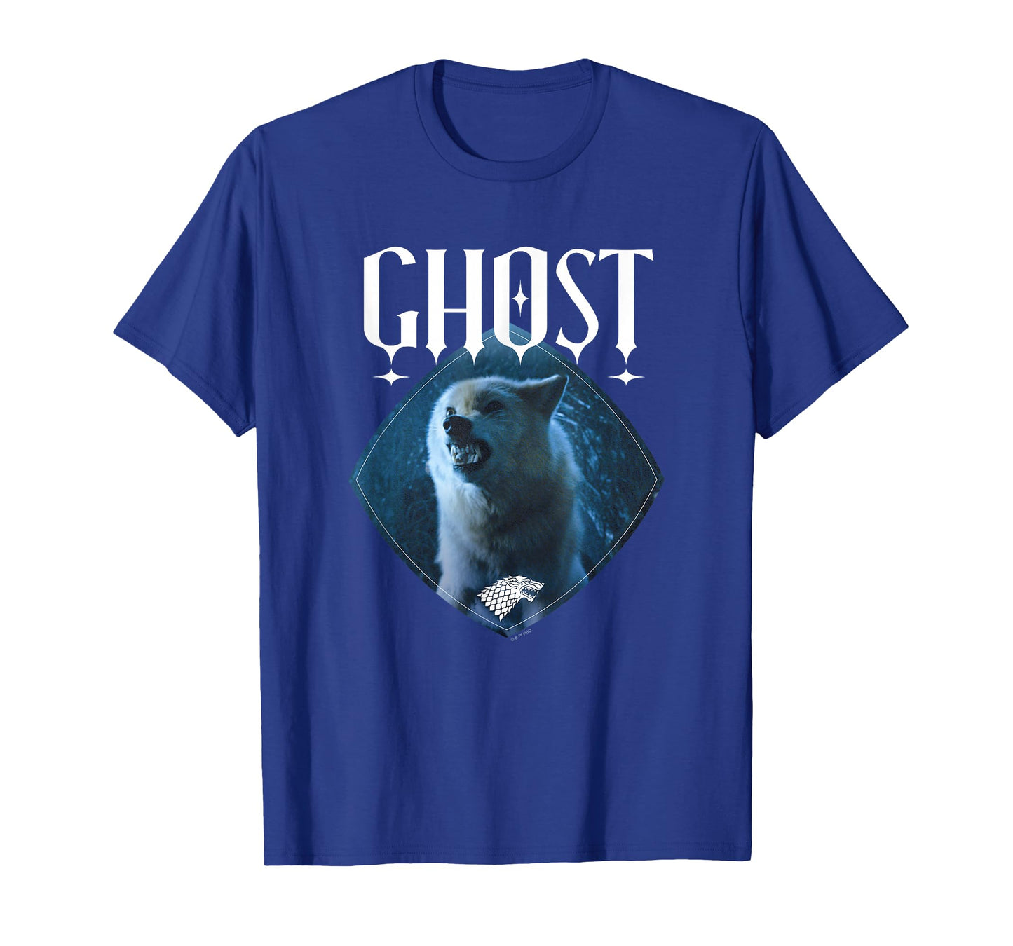 Game Of Thrones Ghost Stark Direwolf Center Portrait Badge T-Shirt