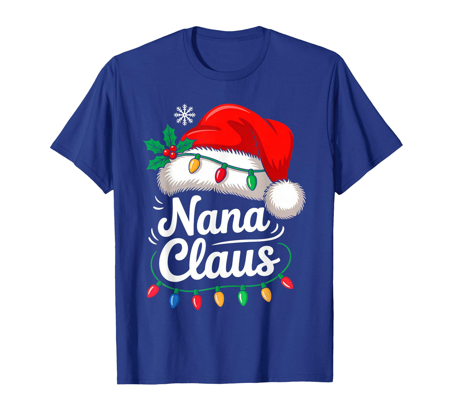 Nana Claus Christmas Matching Family Santa Hat Xmas Pajamas T-Shirt