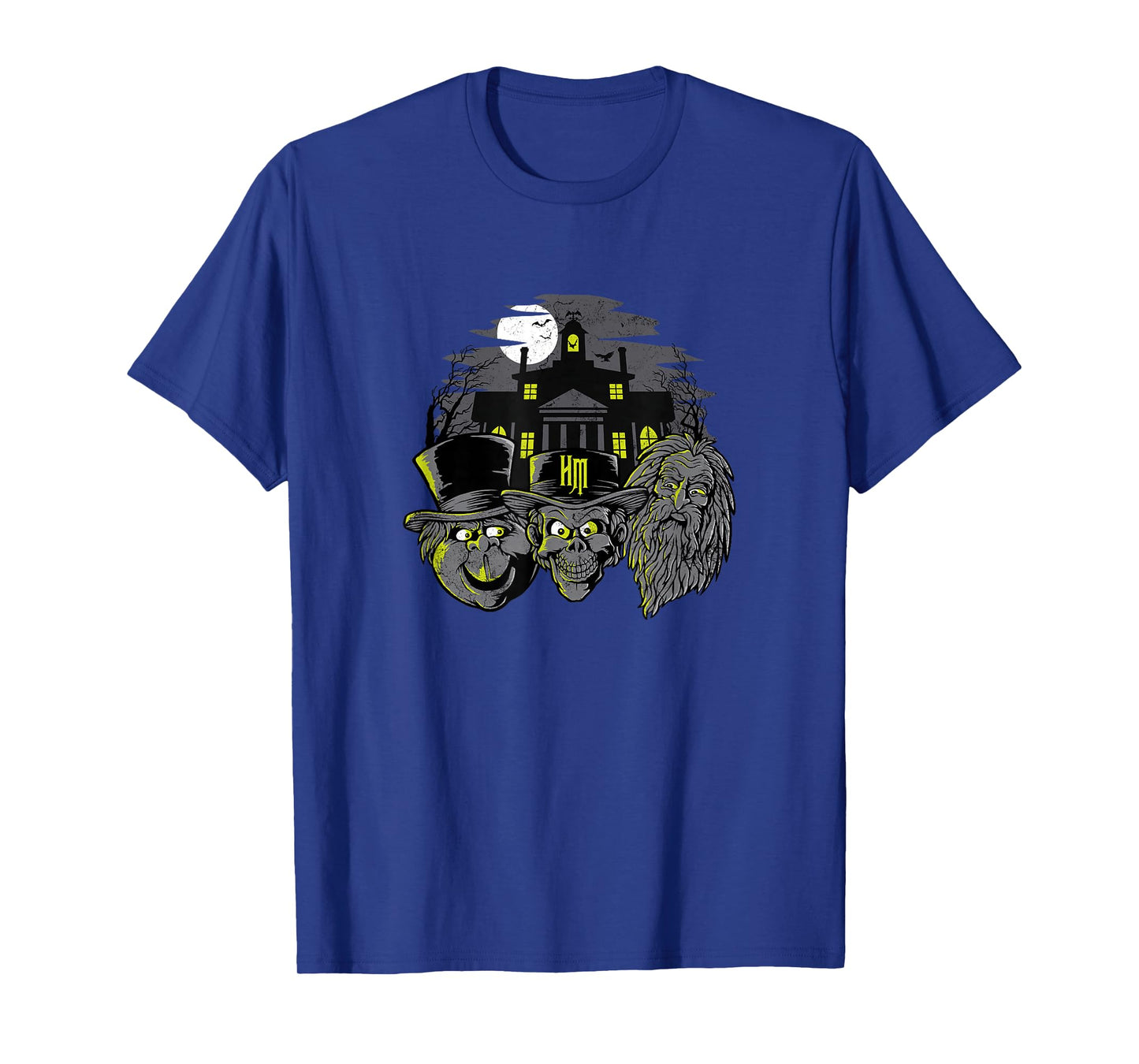 The Haunted Mansion Three Hitchhiking Ghosts Heads Retro T-Shirt