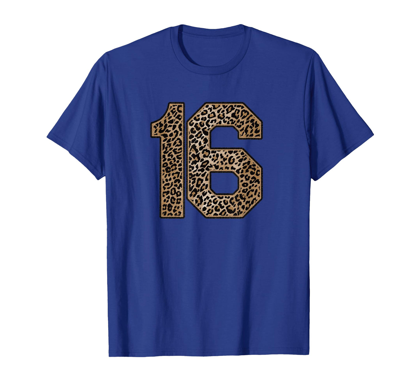 Leopard Number 16 Athlete Sports Jersey Supporter Fanwear T-Shirt