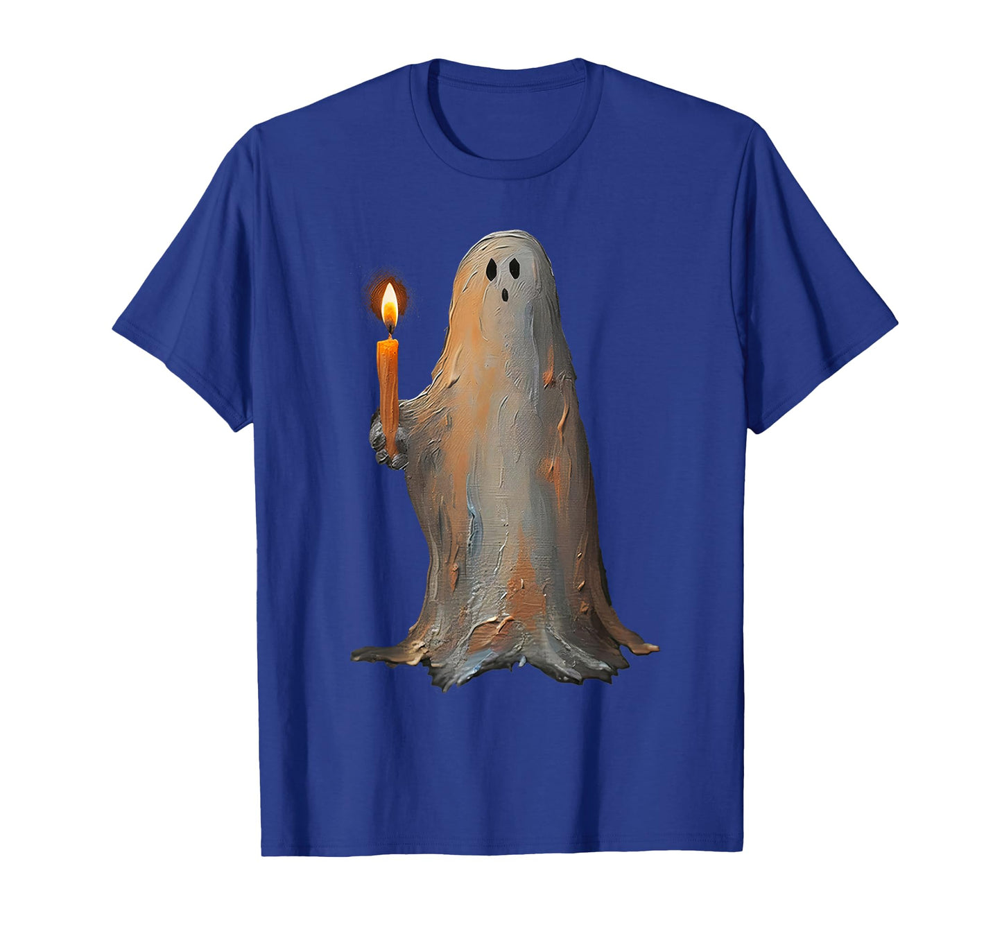 Halloween Ghost Holding Candle Spooky T-Shirt