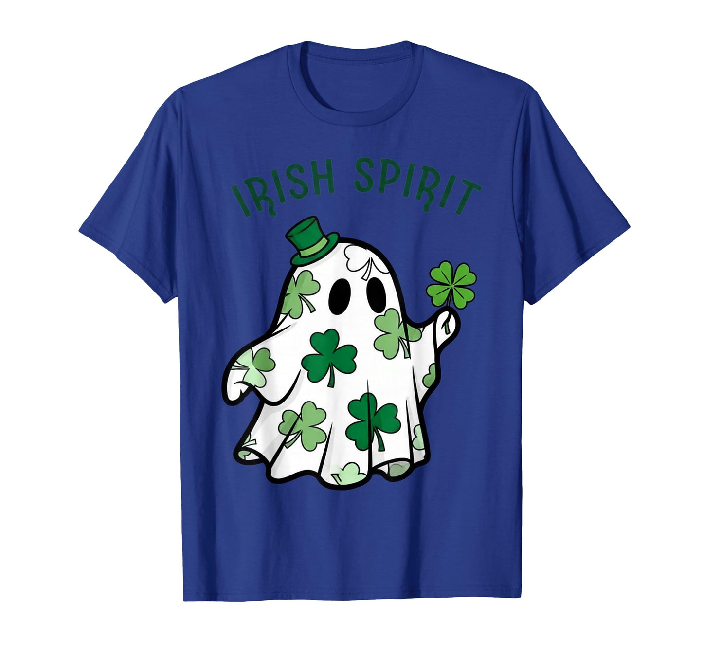 Irish Spirit Funny Ghost Shamrock Halloween Costume T-Shirt