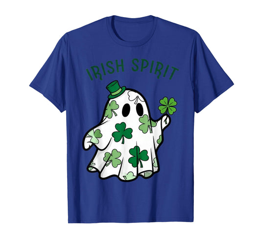 Irish Spirit Funny Ghost Shamrock Halloween Costume T-Shirt