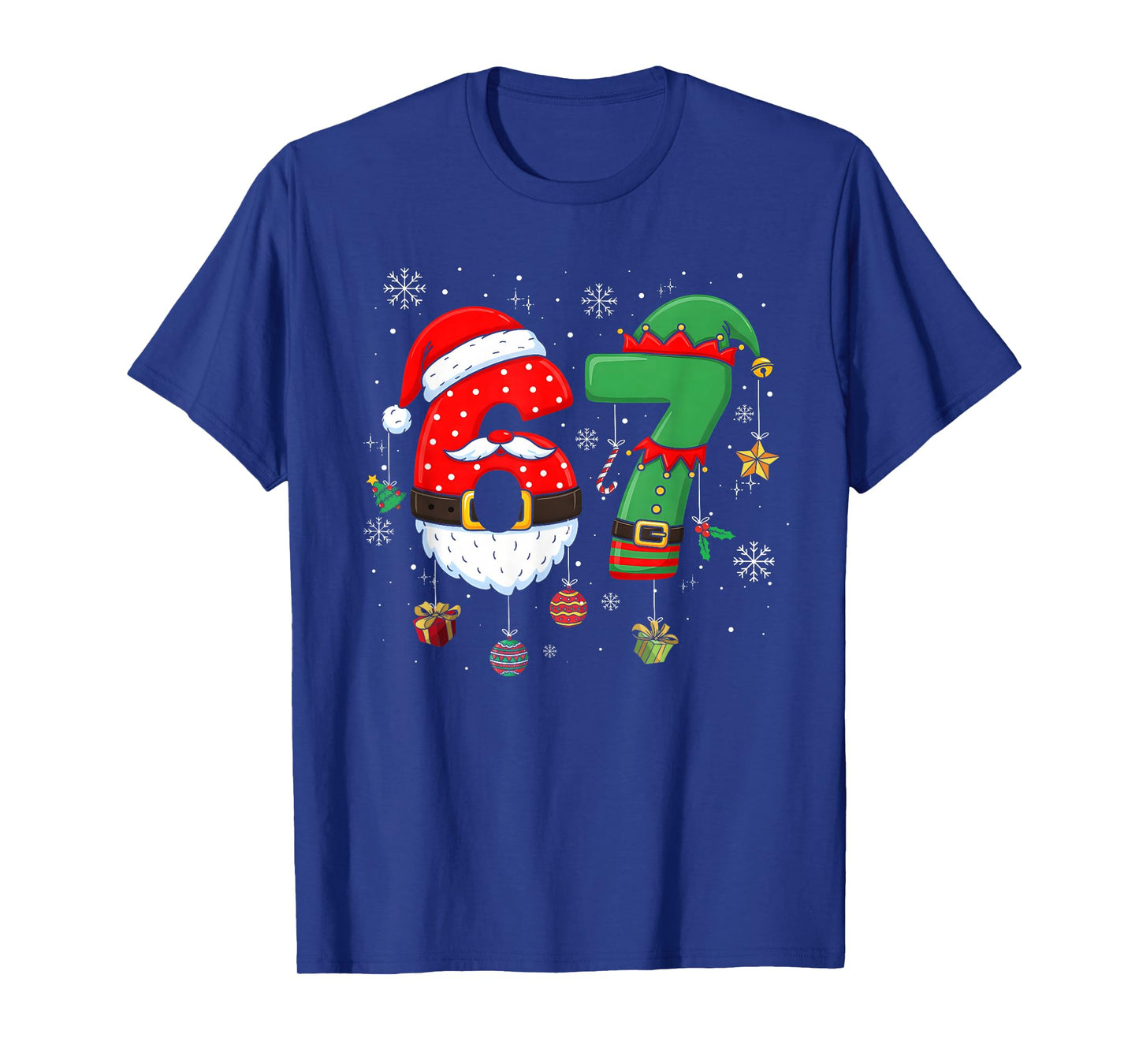 67 Christmas 6 7 Meme Pajamas Holiday Gen Alpha Slang T-Shirt