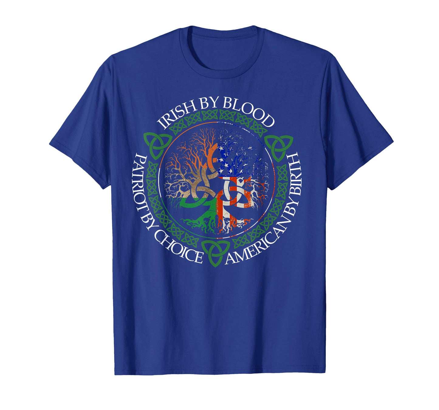 Irish By Blood American By Birth Patriot By Choice Flag Us T-Shirt