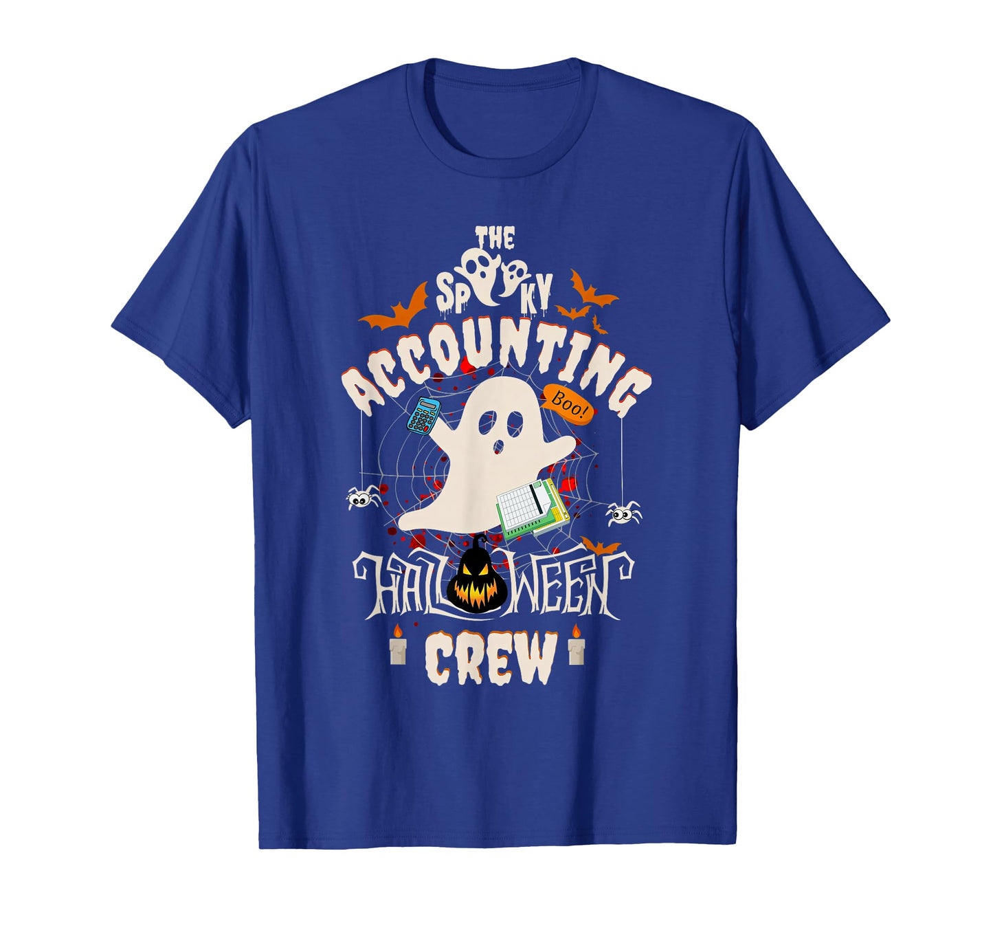 Spooky Accounting Halloween Crew Bookkeeper Accountant Ghost T-Shirt